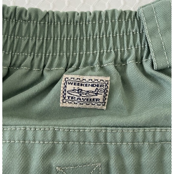 Weekender Men's Trader Cargo Shorts 38 Green Comfort Back-Elastic 6 Pockets‎ - Picture 3 of 11